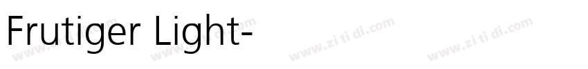 Frutiger Light字体转换